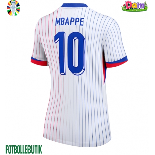 Frankrike Kylian Mbappe #10 Bortatröja Kvinnor EM 2024 Kortärmad